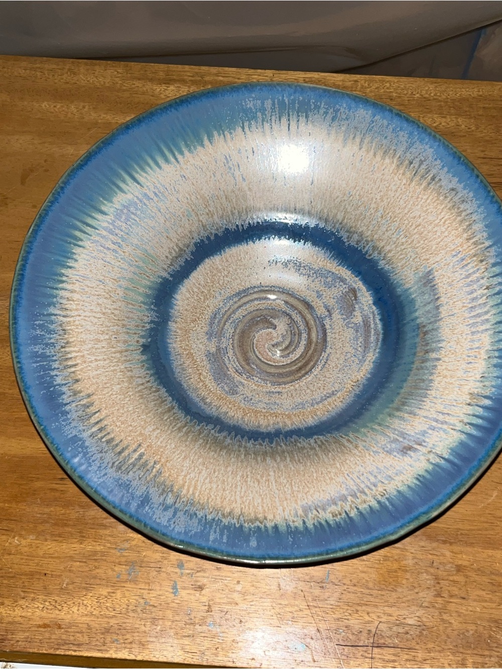 Kris Bliss Alaska Beautiful 11” Drip Glazed Hand Thrown Studio Pottery Bowl